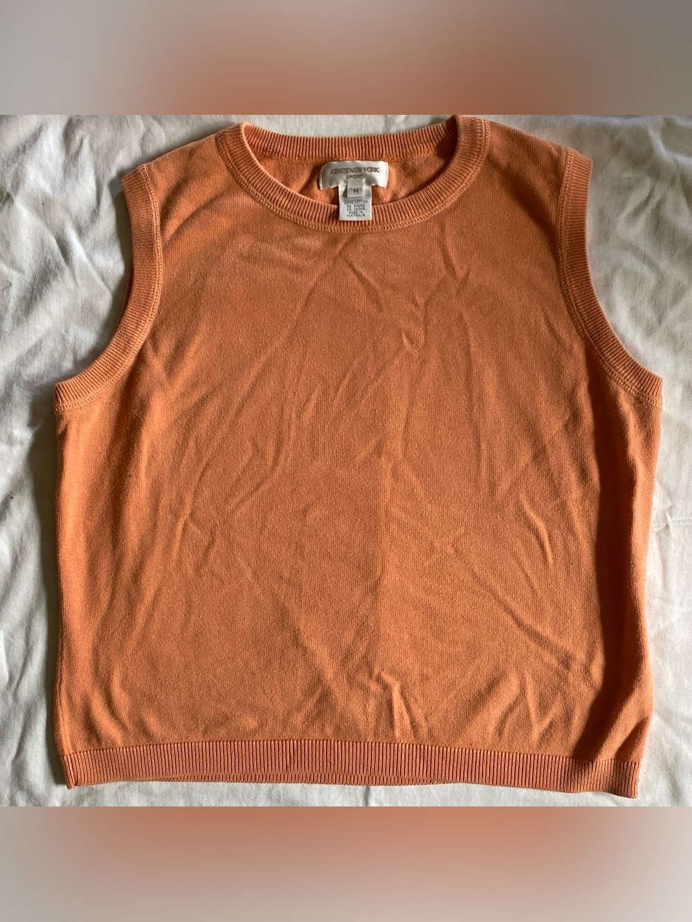 100% Cotton Peach Women's Sweater Tank